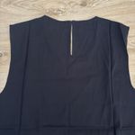 Quince  Silk Tank Top Womens Size XL Navy Washable Stretch Shirt Photo 6