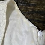 ZARA  White Textured Back Zip Dress Photo 14