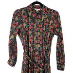 Boden Flo Cotton Midi Shirt Dress Black Carnation Floral NEW Womens UK 12P US 8P Photo 2