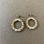 Forever 21 Gold Rose Rhinestone Hoops  Photo 2