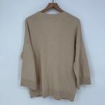 Charlie 1 Horse Charli Lanie Sweater Knit Wrap Beige Wool Blend‎ Oversized Comfy Casual Pullover Photo 5