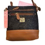 Stone Mountain Brand New  Women's Sydney Embossed Leather Purse Bag Black Brown Photo 3