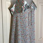 Victoria's Secret Vintage 1990s Y2K Blue Floral Open Front Satin Cami Top M Photo 2