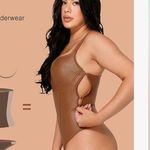 Popilush Leather Corset Bodysuit for Women Shape Photo 4