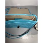 Coach  Crossbody Robin Bag‎ Blue Perforated Leather Turnlock Tassel Purse Legacy Photo 3