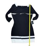 American Living  New Black White Square Neck Dress Women's Size 14 Sheath NWT Photo 4