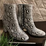Madden Girl Snakeskin Block Heel Ankle Boots Size 7 1/2 Photo 0