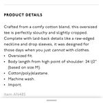 Madewell Raw Edged Hangout Tee Shirt Short Drop Sleeve Linen Blend Orange S(2-4) Photo 1