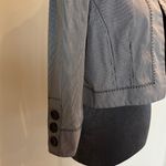 Loft Black and White Striped Blazer with Cropped Length and Vintage Silhouette Photo 1