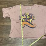 Jessica Simpson NWT Women's Rose Colored "All You Need Is Love" Shirt X-Large Photo 7