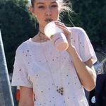 IRO XS Cream White Sija Distressed Linen Short Sleeve T-Shirt Top Photo 4