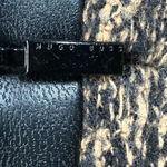 BOSS Tweed Skirt Leather Trim Career Wear Business Casual Brown Black 14 Photo 8