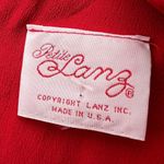 Vintage Red Lanz Mini Dress Bow Waist Long Sleeve Made in USA XS Petite Photo 2