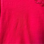 Soft Surroundings  bright pink short sleeve vneck T-shirt with embroidery XL Photo 4