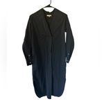 Ann Mashburn  Black Poplin Maxi Shirt Dress Photo 2