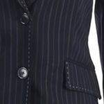 H Hilfiger blue &White pinstripe Wool Blazer Size 12 Photo 3