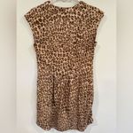 Pilcro and the Letterpress Anthropologie Pilcro Brown Animal Print Pleated A-Line Dress XS EUC Photo 3