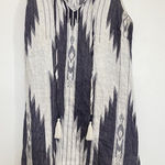 Cynthia Rowley Blue/white 100% Womens Linen Dress - Size 4 Photo 0