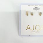NWT AJOA Lala Gold 2 Pack Stud Earrings Photo 2
