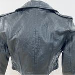 Highway One Vintage genuine leather cropped motorcycle jacket Y2K Black Size XS Photo 7