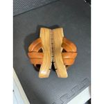 Kork-Ease Korks Faithe Brown Platform Wedge Slides Sandals Boho Crossover Womens 7 Photo 2