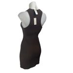 Aritzia NEW  Babaton Sculpt Knit Brown Racerback Tank Mini Bodycon Dress Size S Photo 2