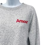 J.Crew Amour Crew Neck Long Sleeve Sweatshirt Pullover Top Heather Grey Photo 4
