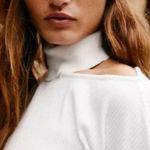 We The Free Just For You Mockneck Cutout Waffle Knit Thermal Top Small Photo 3