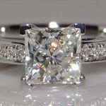 Princess Ring, Size 8 Silver Photo 0