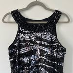 Rachel Zoe Irene Irena Black Silver Sequins Shift Dress Large Photo 3