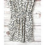 NEW Bibi Womens Animal Print Keyhole Back Short Sleeve Romper Cream Black Small Photo 2