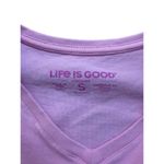 Life is Good  Women's Scattered Hearts Long Sleeve Crusher Vee Tee Size Small Photo 2