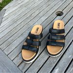 Born Daisy Puffy Leather Strap Black Slip On Sandals Shoes Women’s Size‎ 9 Photo 7