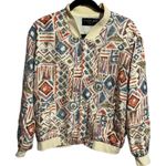 August Silk 100% Silk Geometric Jacket Photo 0