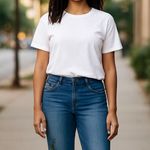 Chico's So Slimming Girlfriend Ankle Jeans Embroidered Floral Size Plus Photo 0