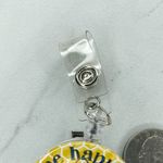 Bee Happy Flower Clip Retractable Reel School Work Badge ID Holder Photo 2