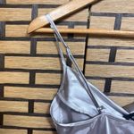 Bebe  Silver Midi Slip Dress Size Small Photo 4