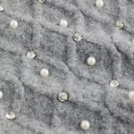 EXPRESS  Embellished V-Neck Balloon Sleeve Cardigan in Grey Size XS Photo 2