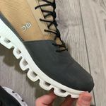 On Cloud Hi Waterproof Sneakers in Chai/ Magnet Photo 6