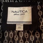 Nautica  Womens Coat Black Large Front Zip Hooded Lined Wind Water Resistant Photo 5