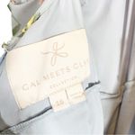 Gal Meets Glam Ella Halter Open Back Ruffle Maxi Dress Blue Floral Print Size 16 Photo 8