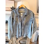 Buckle NWT | Verevert Rhinestone Fringe Denim Jacket size Large Photo 2