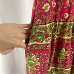 Vintage The Vermont Country Store Small Cottagecore Prairie Floral Tiered Dress Red Photo 4