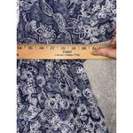 Free People anissa bed jacket medium blue eyelet boho Blouse Lace Tie Photo 8