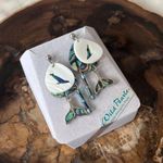 Abalone shells, dangle whale detail earrings Photo 2