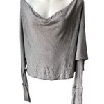 Elan Slouchy Dolman Batwing Waffle Knit Top, Sz L Photo 4