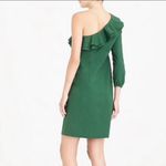 J.Crew NWT  merchantile one shoulder poplin dress Photo 1