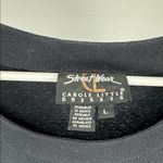 Carole Little Black Maxi Dress long sleeve floral polka dots L VTG casual 90s Size L Photo 5