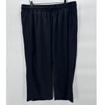 Athleta Women's Avenue Wide Leg Crop Pant Black Size 18 Athletic Lounge Neutral Photo 1