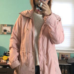 Jason Maxwell Jason‎ Maxwell Pink Lightweight Anorak Jacket Drawstring Waist Hooded Size M Photo 0